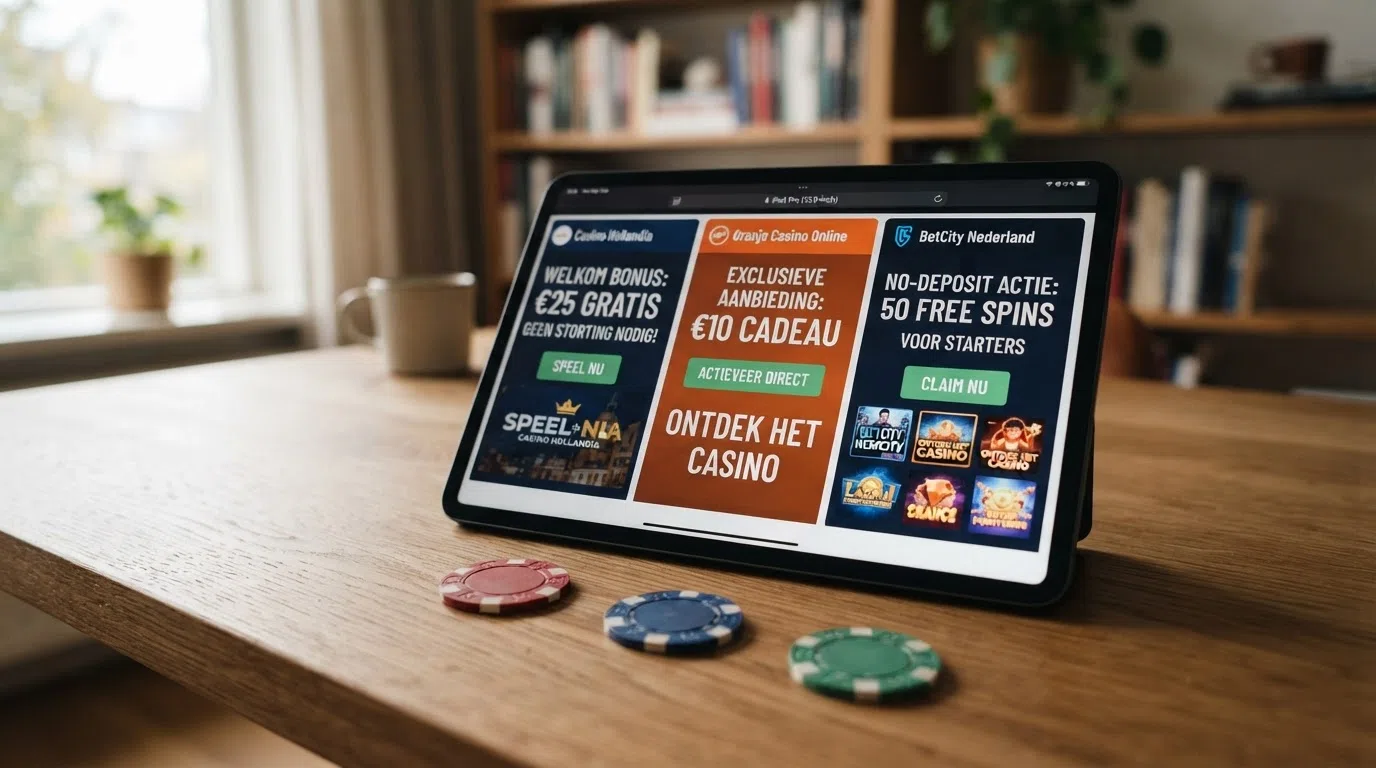 Vergelijkend overzicht van Kansino (€25), One Casino (€10) en TOTO Casino (50 spins) naast elkaar