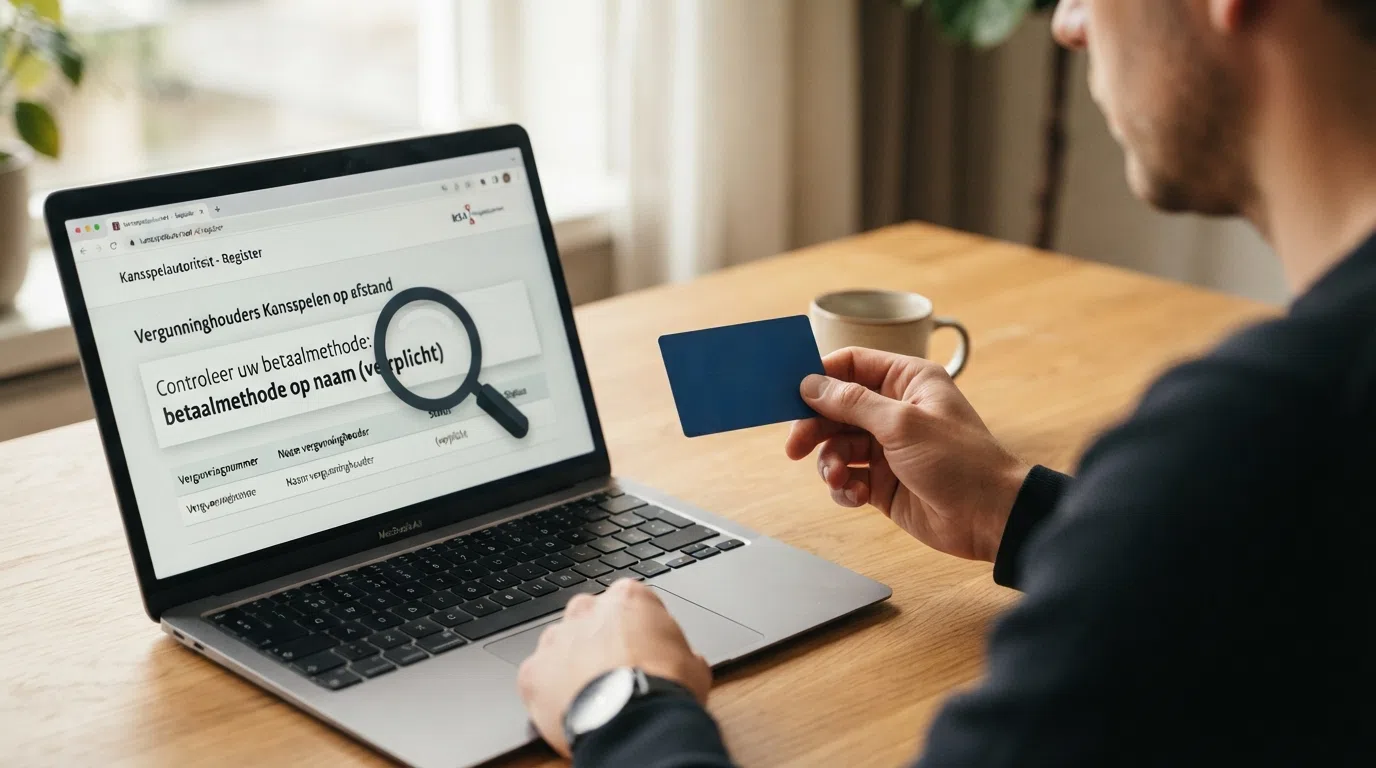 Een screenshot van het KSA-register naast een Apple Pay-logo met een slot-icoon dat de blokkering visualiseert