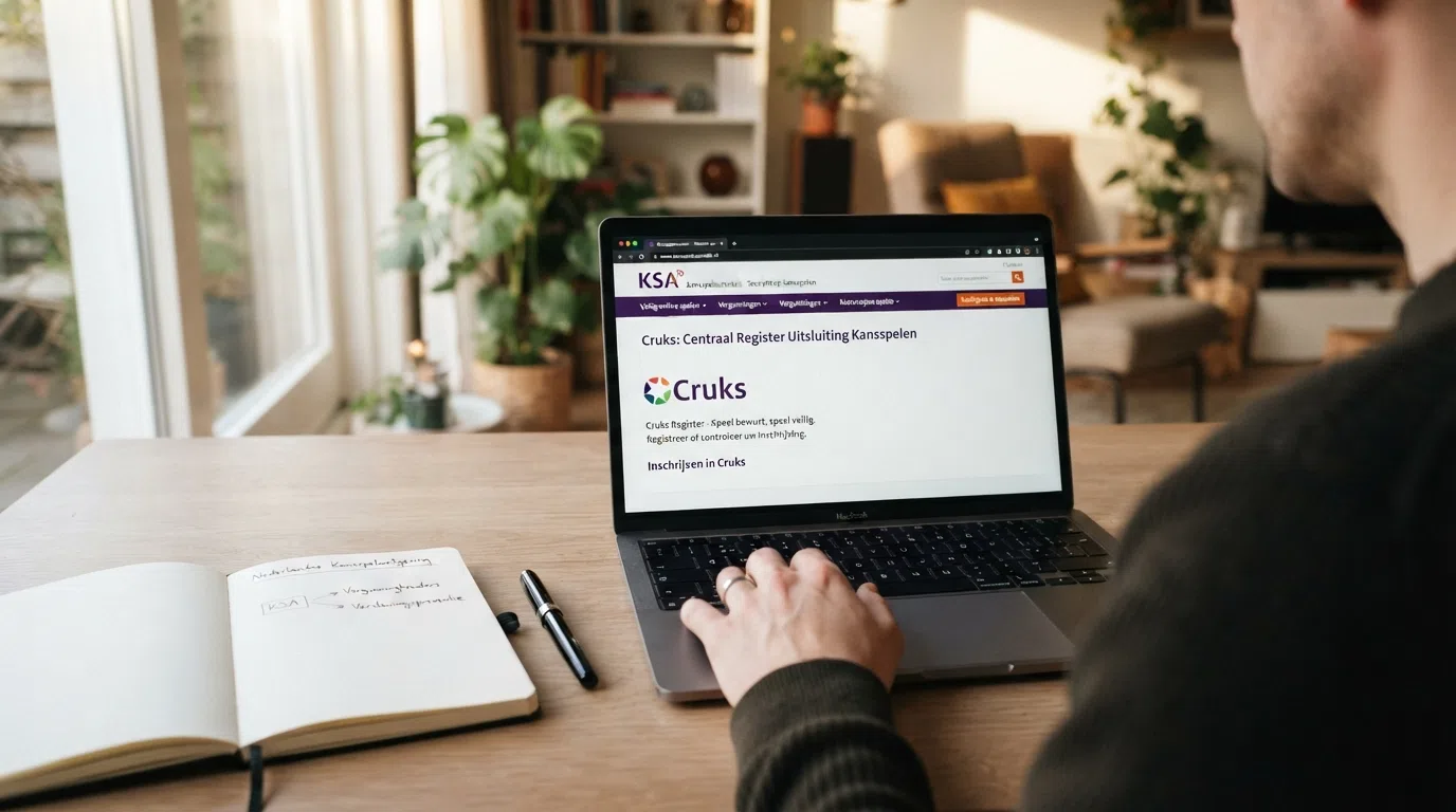 Het logo van de Kansspelautoriteit en het Cruks-register, de twee pijlers van legaal en veilig online gokken in Nederland