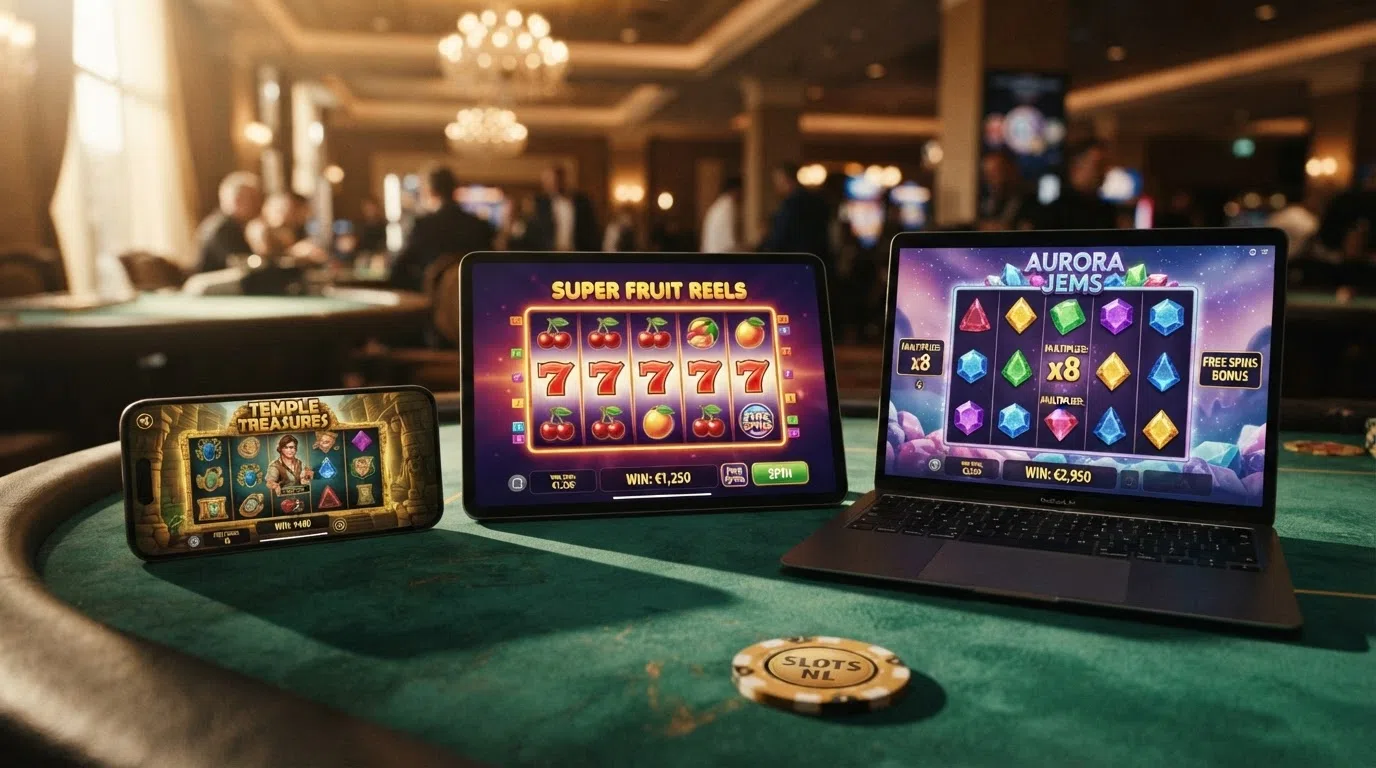 De drie slots die het vaakst aan gratis spins gekoppeld zijn — Starburst, Book of Dead en Gates of Olympus — naast elkaar in beeld