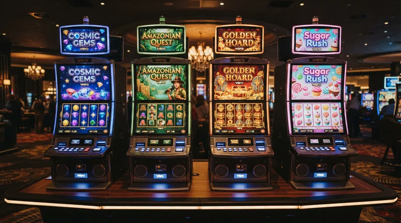 Vier populaire gokkasten bij Nederlandse Wero casino's: Starburst, Book of Dead, Gonzo's Quest en Sweet Bonanza