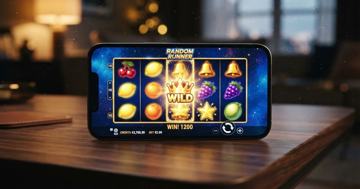 De vijf rollen en juwelen van de Starburst-gokkast op een smartphonescherm, met een expanding wild op de middelste rol